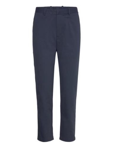 Slim Fit Technical Fabric Trousers Bottoms Trousers Chinos Navy Mango