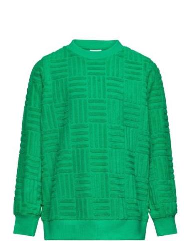 Tnjamie Terry Sweatshirt Tops Sweatshirts & Hoodies Sweatshirts Green ...