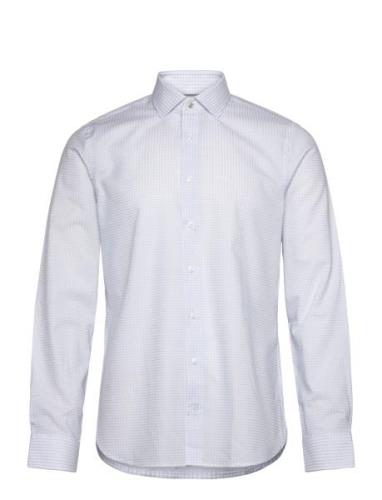 Square Dobby Slim Fit Shirt Tops Shirts Business White Michael Kors