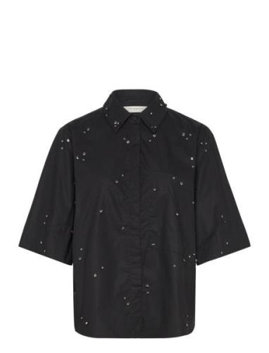 Cmrhine-Shirt Tops Shirts Short-sleeved Black Copenhagen Muse