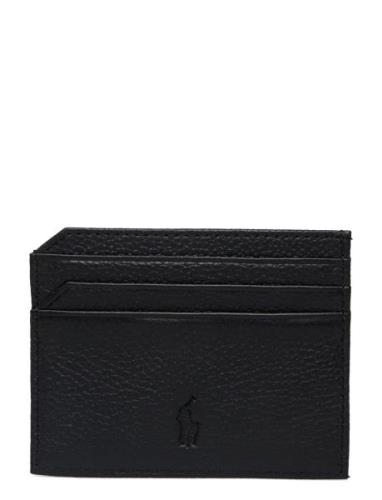 Pebbled Leather Card Case Accessories Wallets Cardholder Black Polo Ra...