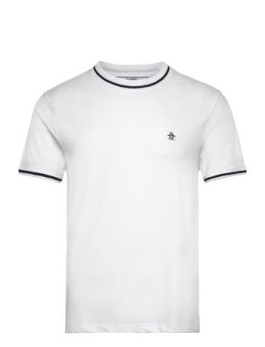 Org Piq Tee Ribbed T Tops T-Kortærmet Skjorte White Original Penguin