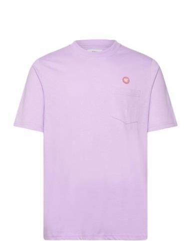 Adi Pocket Resort T-Shirt Gots Tops T-Kortærmet Skjorte Purple Double ...