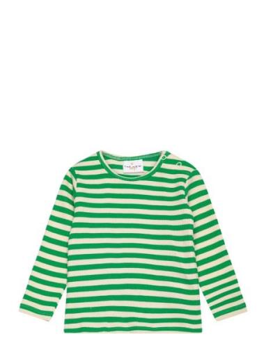 Tnsfinn L_S Rib Tee Tops T-shirts Long-sleeved T-Skjorte Green The New