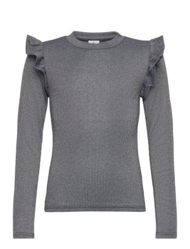 Tnfarah L_S Tee Tops T-shirts Long-sleeved T-Skjorte Grey The New