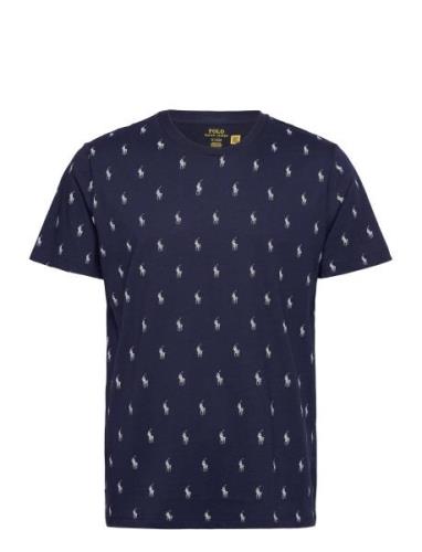 Allover Pony Cotton Jersey Sleep Shirt Tops T-Kortærmet Skjorte Navy P...