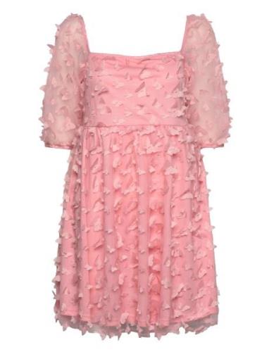 Kaya Short Dress Kort Kjole Pink Noella
