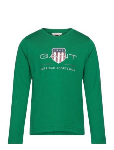 Archive Shield Ls T-Shirt Tops T-shirts Long-sleeved T-Skjorte Green G...