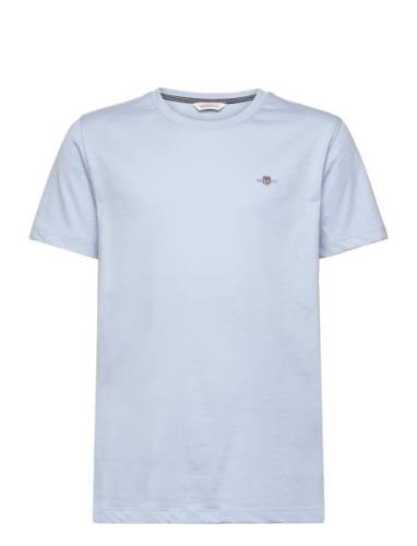 Shield Ss T-Shirt Tops T-Kortærmet Skjorte Blue GANT