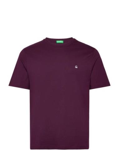 T-Shirt Tops T-Kortærmet Skjorte Purple United Colors Of Benetton