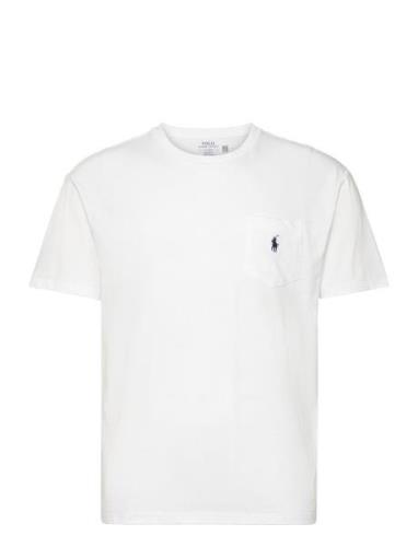 Classic Fit Jersey Pocket T-Shirt Tops T-Kortærmet Skjorte White Polo ...