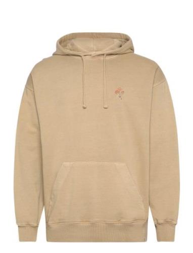 Loose Hoodie Tops Sweatshirts & Hoodies Hoodies Beige Revolution