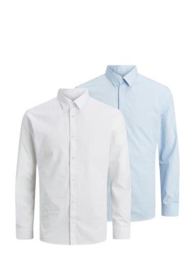 Jjjoe Shirt Ls 2 Pack Tops Shirts Business White Jack & J S
