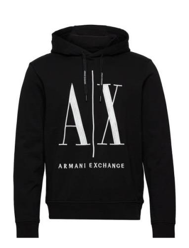 Sweatshirt Tops Sweatshirts & Hoodies Hoodies Black Armani Exchange