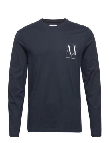 T-Shirt Tops T-Langærmet Skjorte Navy Armani Exchange