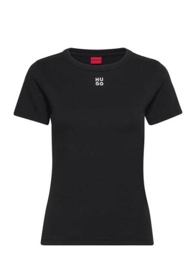 Deloris Tops T-shirts & Tops Short-sleeved Black HUGO