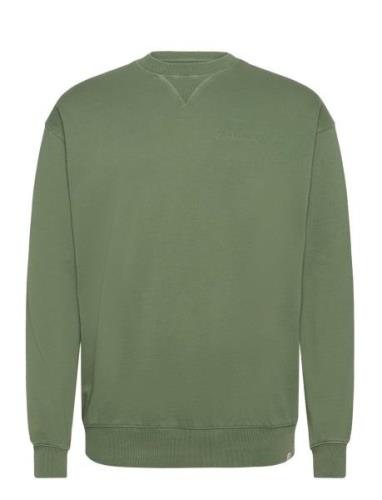 Loose Crewneck Tops Sweatshirts & Hoodies Sweatshirts Green Revolution