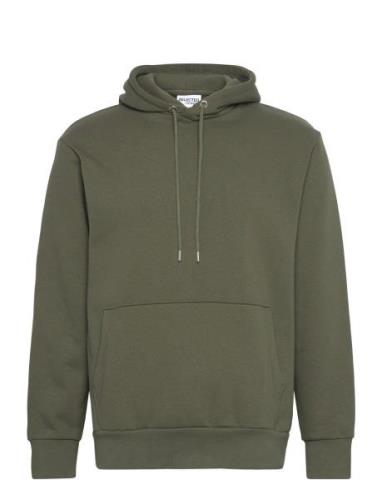 Slhreg-Dan Sweat Hood Tops Sweatshirts & Hoodies Hoodies Khaki Green S...