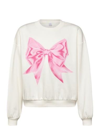 Sweatshirt Big Bow Tops Sweatshirts & Hoodies Sweatshirts White Lindex