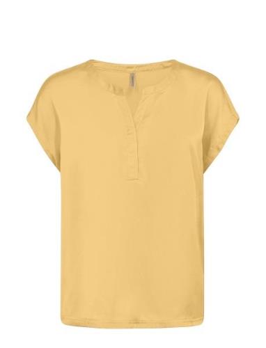 Sc-Thilde Tops Blouses Short-sleeved Yellow Soyaconcept