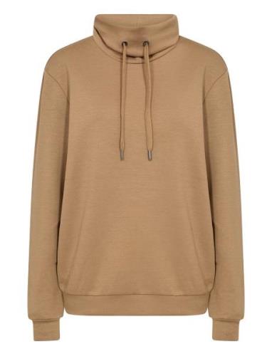 Sc-Banu Tops Sweatshirts & Hoodies Sweatshirts Beige Soyaconcept