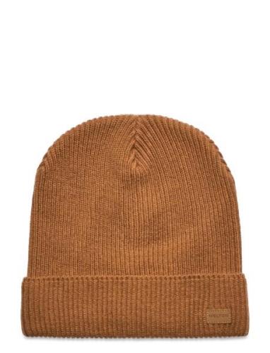 Basic Ribbed Beanie Accessories Headwear Hats Beanie Brown Melton