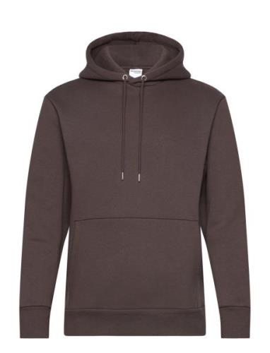 Slhreg-Dan Sweat Hood Tops Sweatshirts & Hoodies Hoodies Brown Selecte...