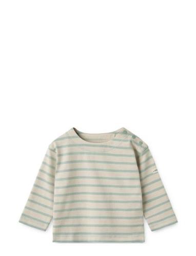 Farah Baby Stripe Sweatshirt Tops T-shirts Long-sleeved T-Skjorte Beig...