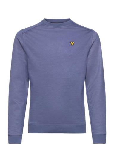 Fly Fleece Crew Tops T-shirts Long-sleeved T-Skjorte Blue Lyle & Scott