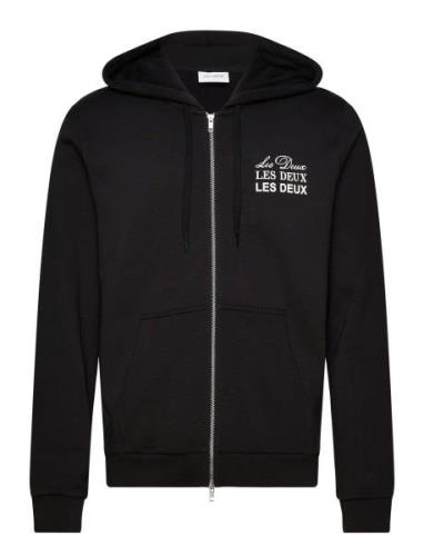 Triple Zipper Hoodie Tops Sweatshirts & Hoodies Hoodies Black Les Deux