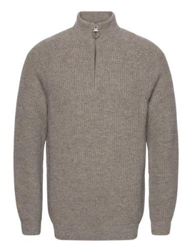 Barbour Horsef Hlf Zip Tops Knitwear Half Zip Jumpers Grey Barbour