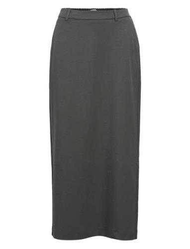 Objlisa Mw Long Skirt Noos Lang Nederdel Grey Object