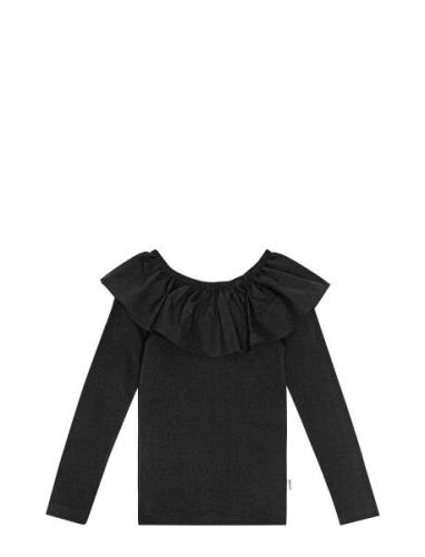 Renate Tops T-shirts Long-sleeved T-Skjorte Black Molo