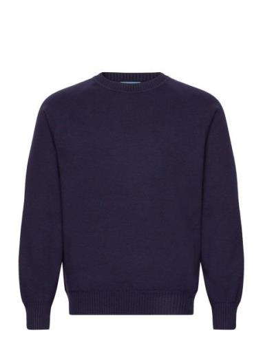 Sweater Regular Planet Powered Tops Knitwear Round Necks Navy Replay