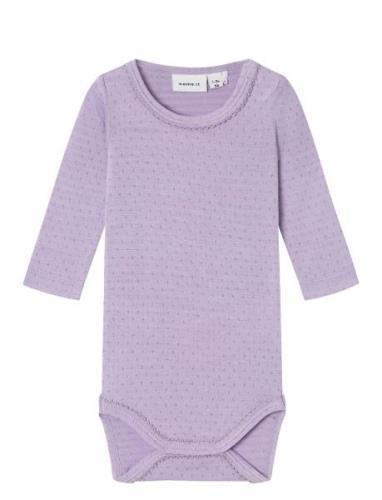 Nbfhusia R Ls Body Langærmet Body Purple Name It