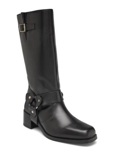 Rocky Black Leather Boots Lange Støvler Black ALOHAS