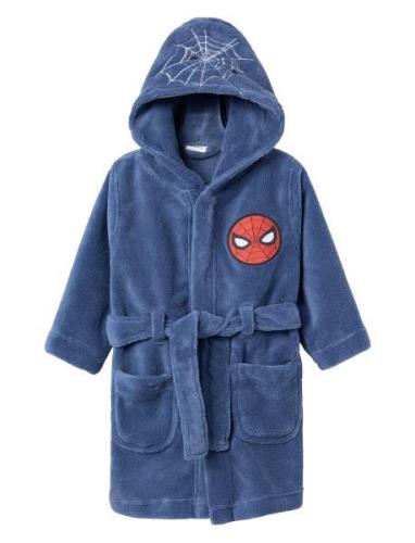 Nmmosel Spiderman Bathrobe Mar Morgenkåbe Badekåbe Blue Name It