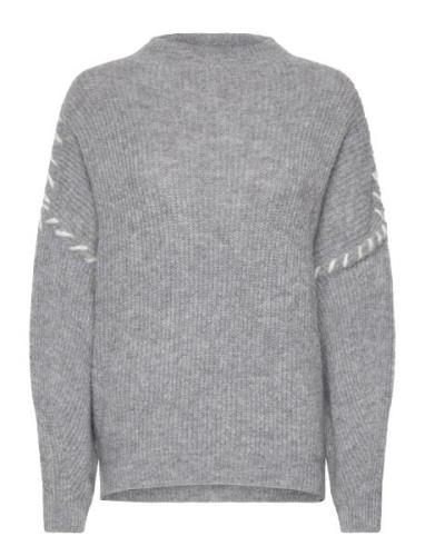 Olli Knit Tops Knitwear Jumpers Grey Noella