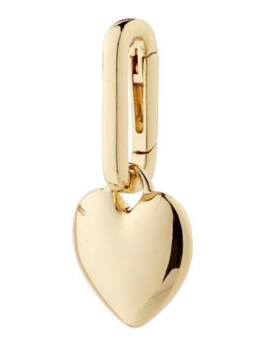 Charm Recycled Heart Pendant Halskæde Hængesmykke Gold Pilgrim