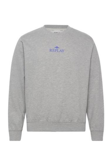 Jumper Regular Tops Sweatshirts & Hoodies Sweatshirts Grey Replay