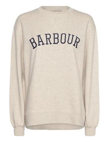 Barbour Northumb Sweat Tops Sweatshirts & Hoodies Sweatshirts Cream Ba...