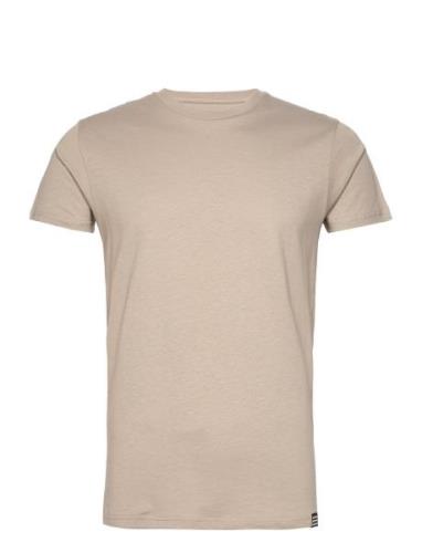 Organic Thor Tee Tops T-Kortærmet Skjorte Beige Mads Nørgaard