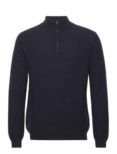 Gunvald Tops Knitwear Half Zip Jumpers Navy SIR Of Sweden