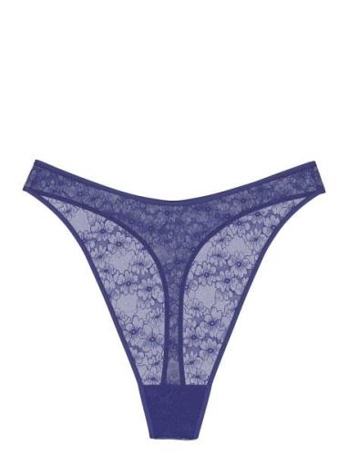 Bright Spotlight High Leg String G-streng Undertøj Blue Triumph