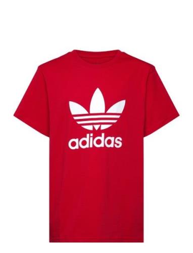 Trefoil Tee Sport T-Kortærmet Skjorte Red Adidas Originals