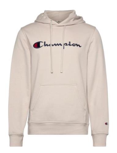 Hooded Sweatshirt Tops Sweatshirts & Hoodies Hoodies Beige Champion