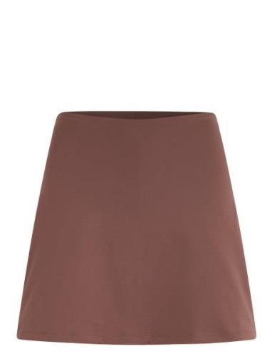 The Skort, High-Rise Kort Nederdel Brown Girlfriend Collective