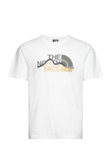 M S/S Mountain Line Tee Sport T-Kortærmet Skjorte White The North Face