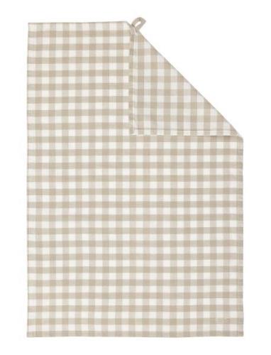 Kitchen Towel Square Beige/White Home Textiles Kitchen Textiles Kitche...