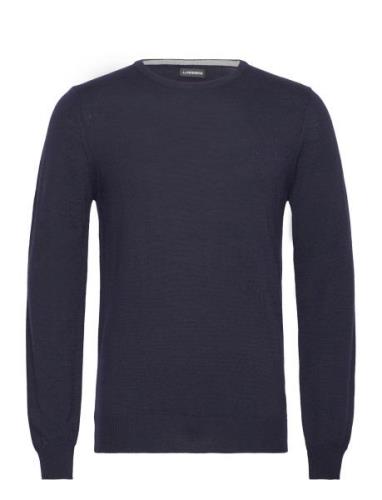 Lyle Merino Crew Neck Sweater Designers Knitwear Round Necks Navy J. L...